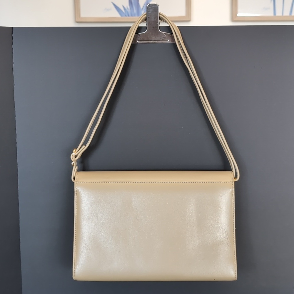 Vintage Leco Canada Beige Leather Womans Shoulder Bag. - Picture 4 of 16